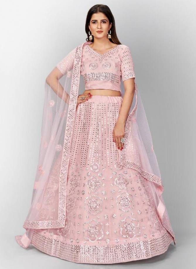 PANVI MASTANA Latest Fancy Designer Wedding Wear Heavy Stylish Organza Thread Foil Mirror Work Lahenga Choli Collection